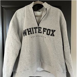 white fox grey sweatshirt